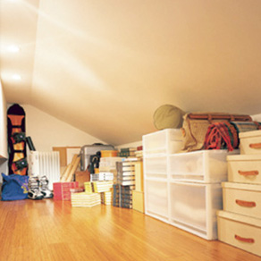 屋根裏部屋のイメージです。
たっぷり収納できます！