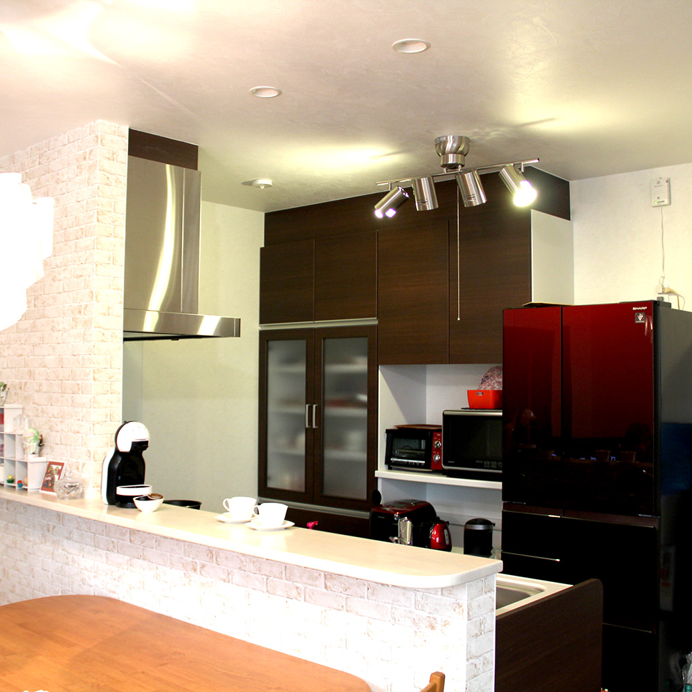 収納がたくさんあるキッチン!