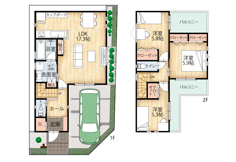 ドリームハウス八尾長池町H号地　間取図